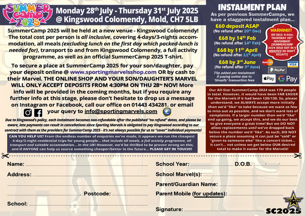 All-Star SummerCamp 2025 - Deposit